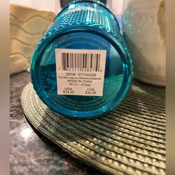 NWT Starbucks Limited Edition Summer 2023 Teal Studded Tumbler, 16oz - Picture 7 of 7